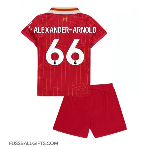 Liverpool Alexander-Arnold #66 Fußballbekleidung Heimtrikot Kinder 2024-25 Kurzarm (+ kurze hosen)